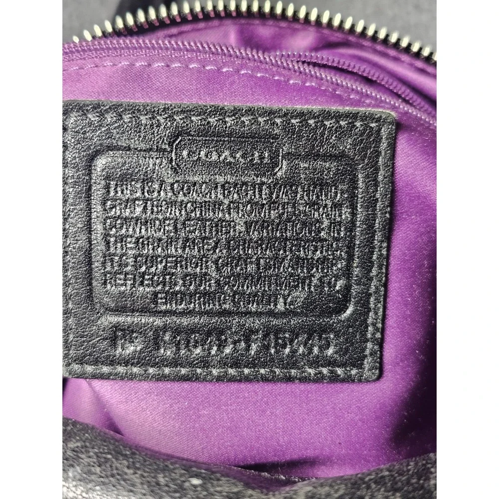 Coach Black Leather Ashley Satchel Purse
